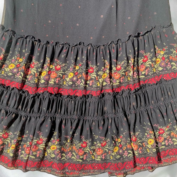 Grunge fairy silk chiffon tiered ruffle maxi skirt - Picture 3 of 5